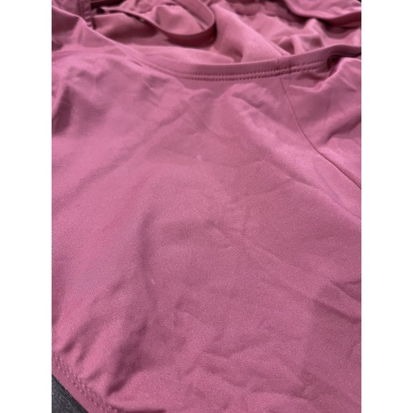 Women's Kona Sol Gathered Modern One Piece Swimsuit Mauvewood Large swim 1222 - Picture 10 of 10